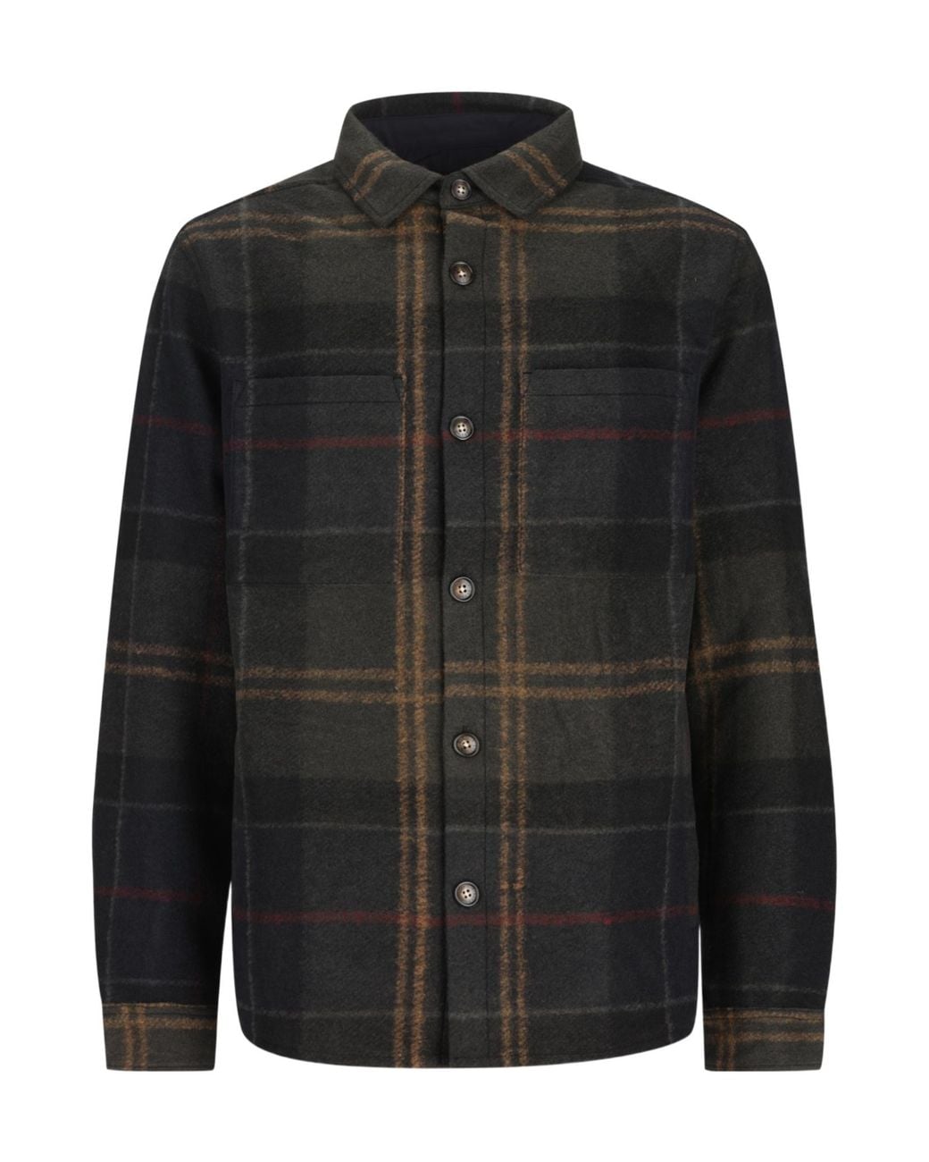 Barbour Black Woodlane Checked Overshirt for men