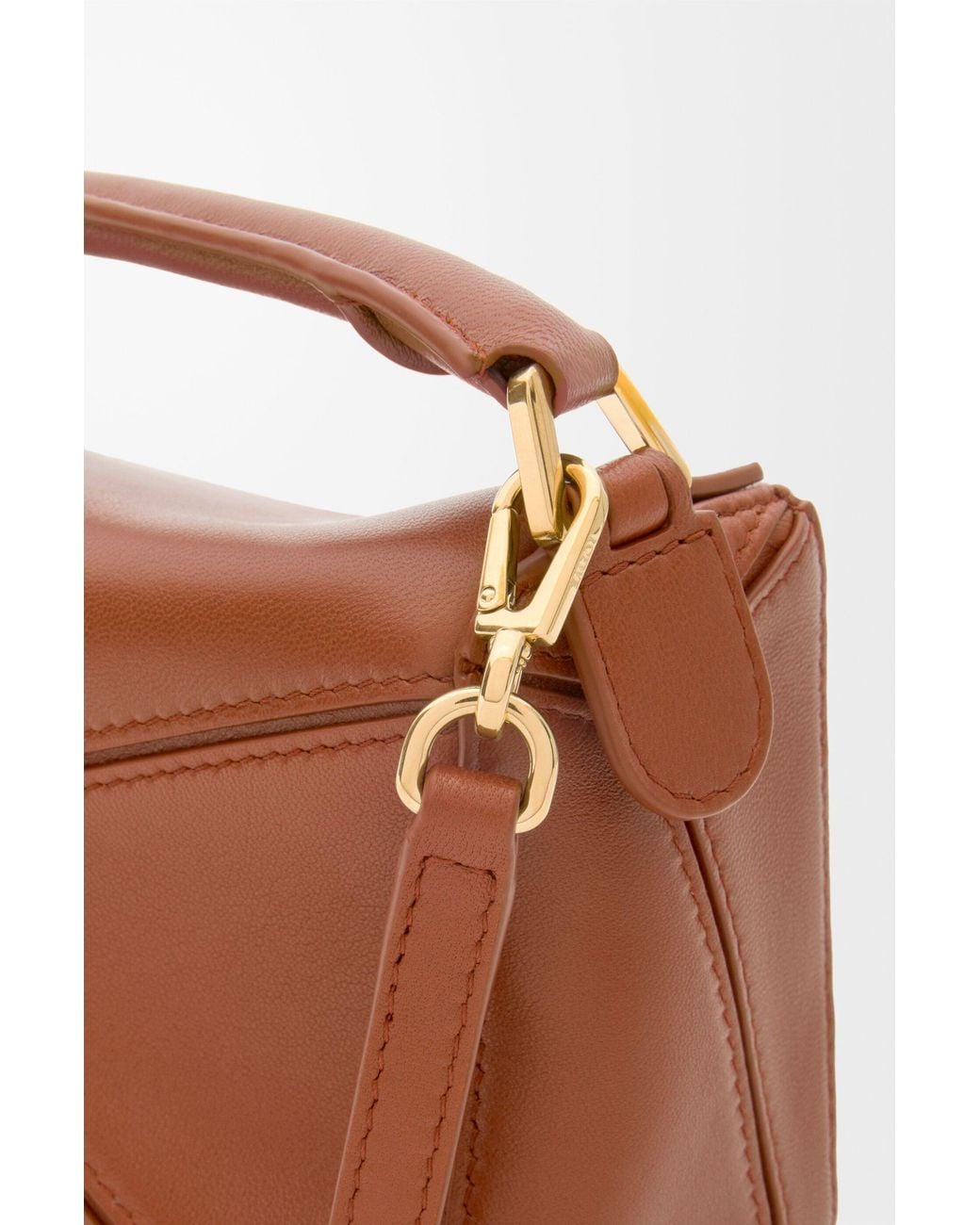 Loewe White Mini Featherlight Puzzle Bag