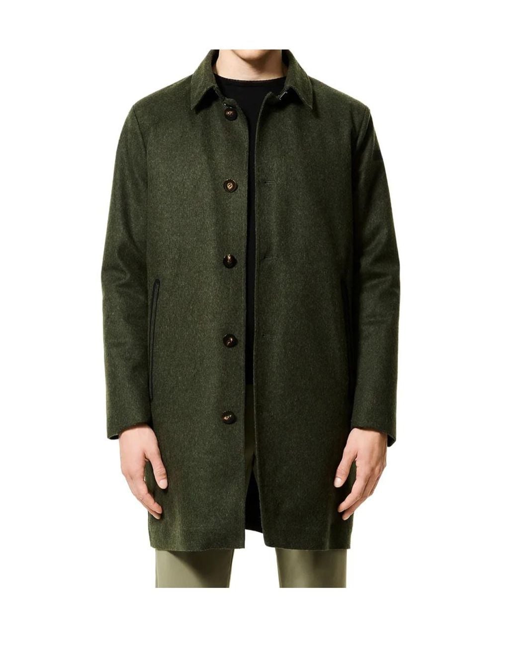 Rrd Green Loden Wool Coat for men