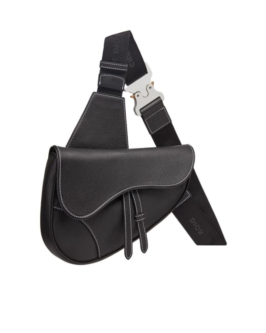 Dior Black Saddle Bag for men