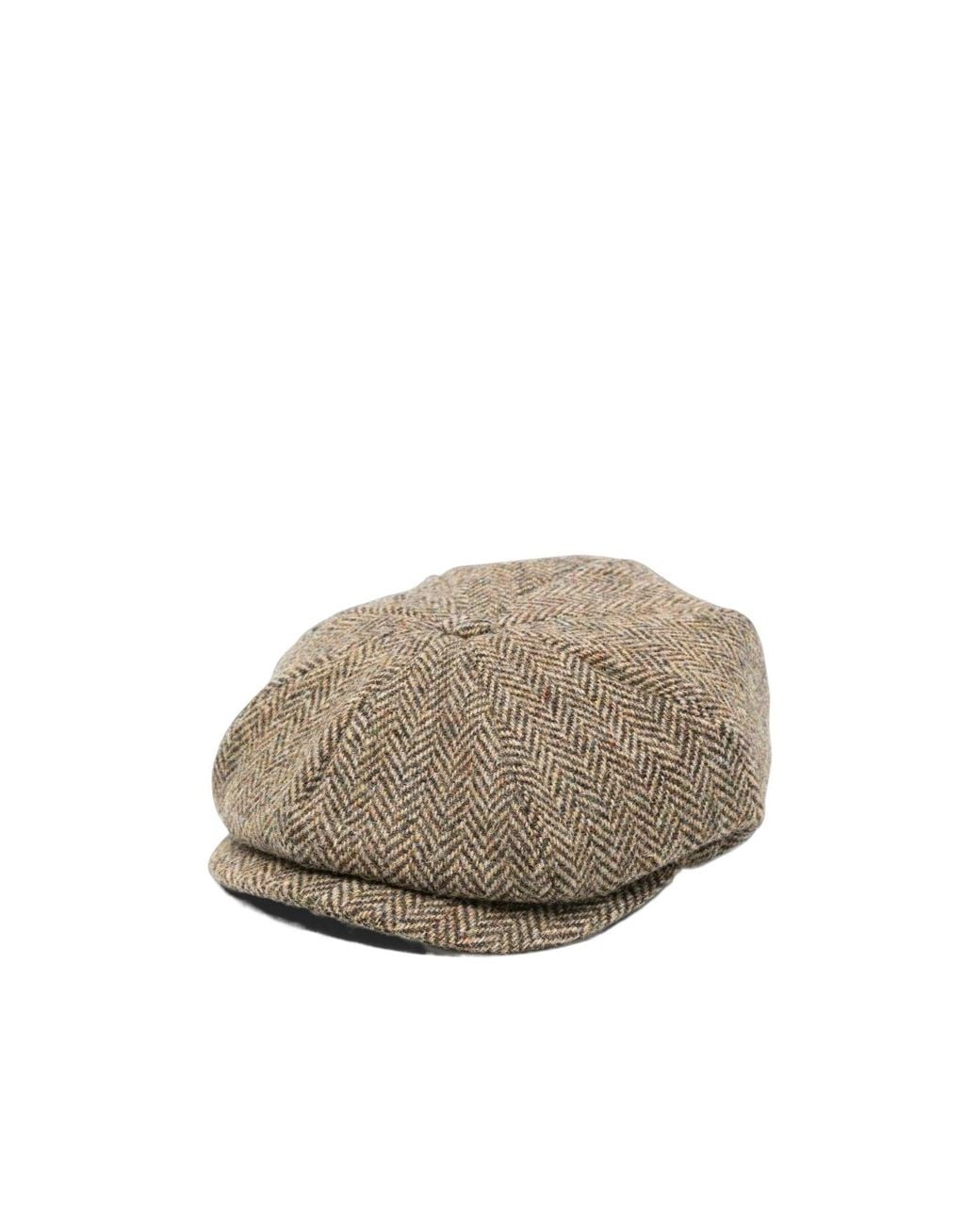 Emporio Armani Gray Herringbone Pattern Hat for men