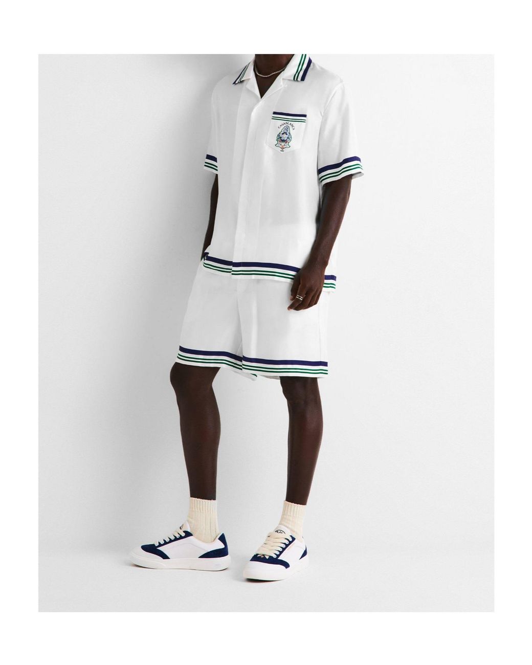 Casablanca White Striped Detail Shorts for men