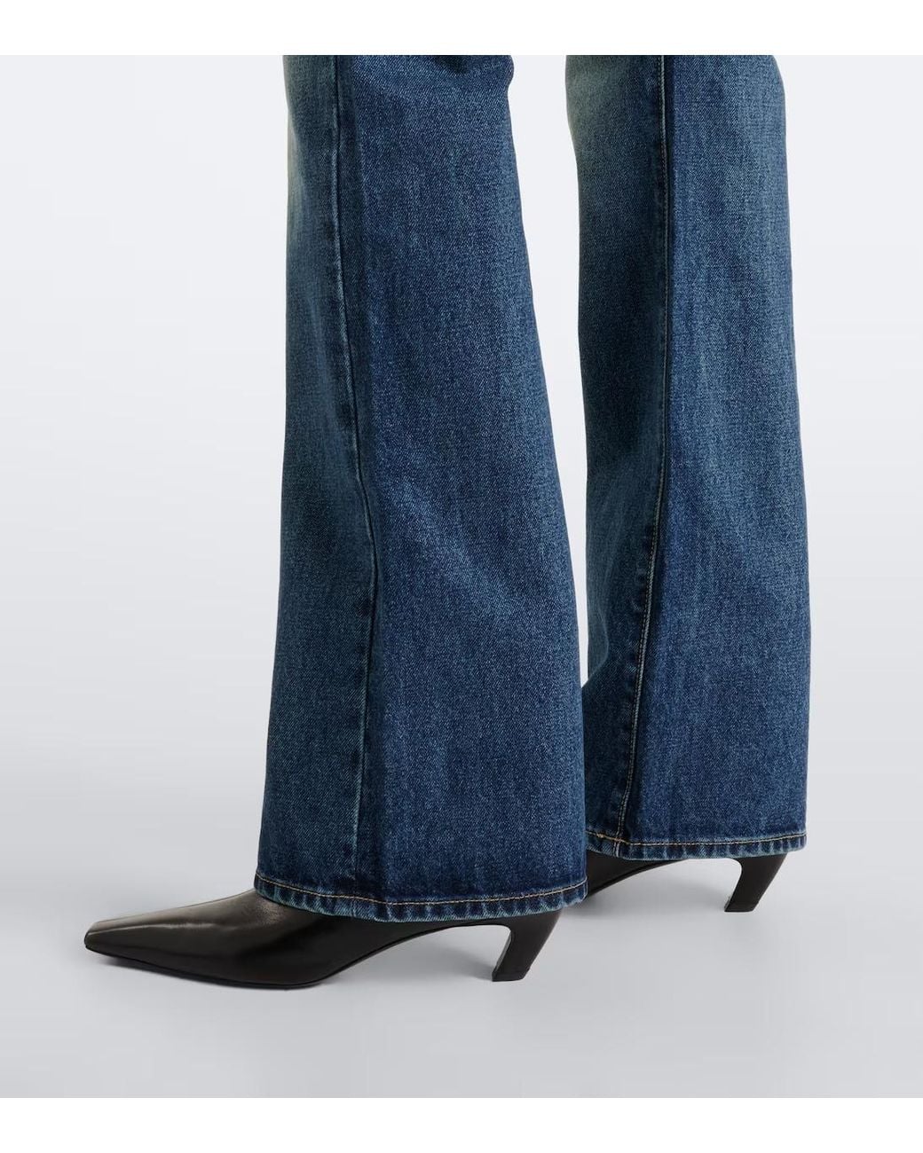 Nili Lotan Blue Roxane Flared Jeans