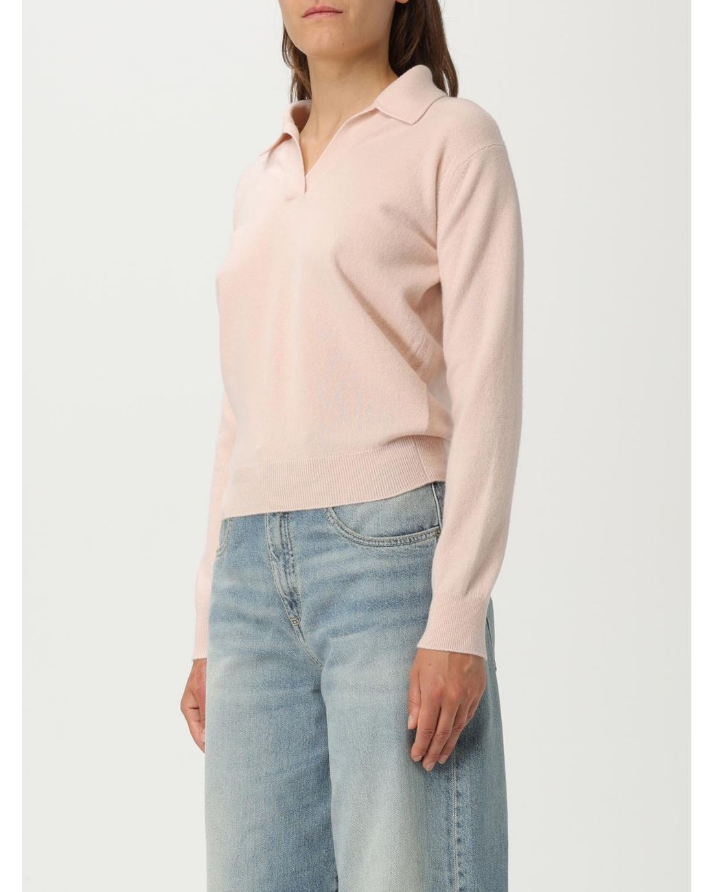 Maison Margiela Pink V-Neck Knitted Jumper