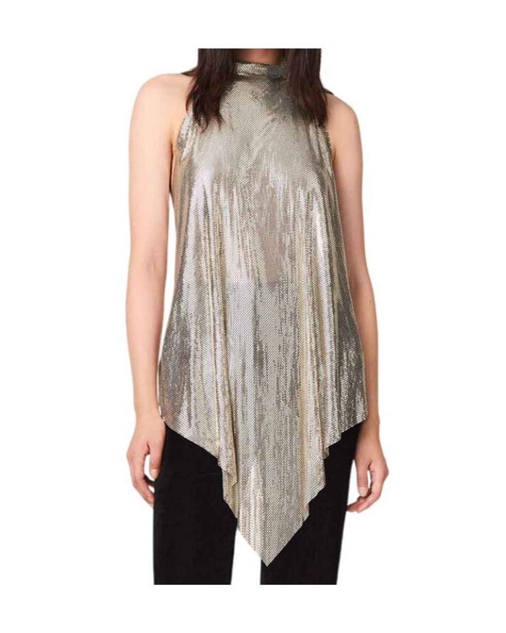 Stella McCartney White Sleeveless Alterneck Top