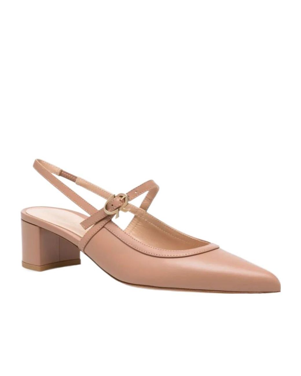 Gianvito Rossi Pink Sling-Back Pumps