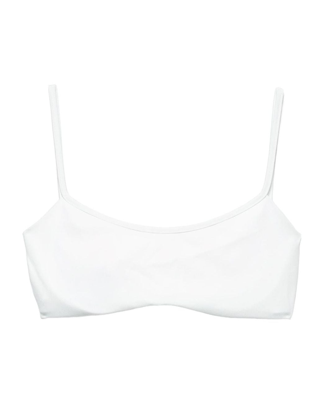 Prada White Stretch Jersey Bikini Top