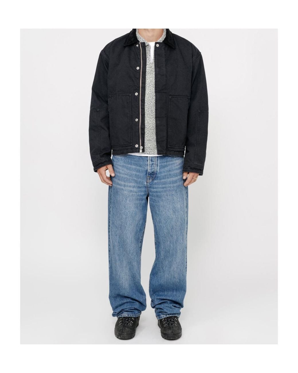 Stussy Blue Quilted Cotton Clothes for men
