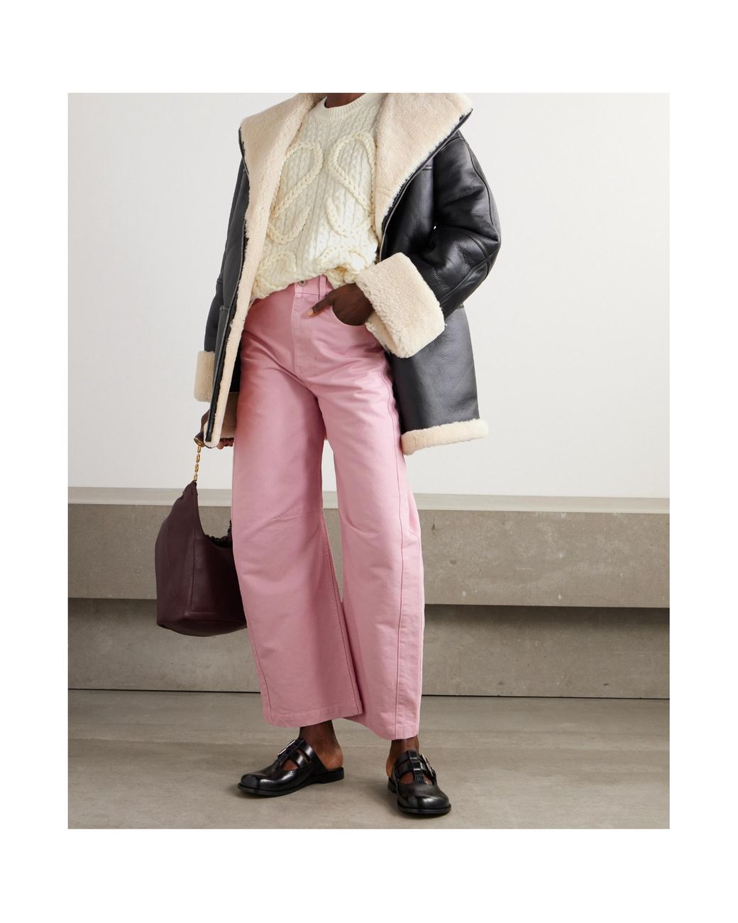 Loewe Pink Barrel Wide-Leg Trousers