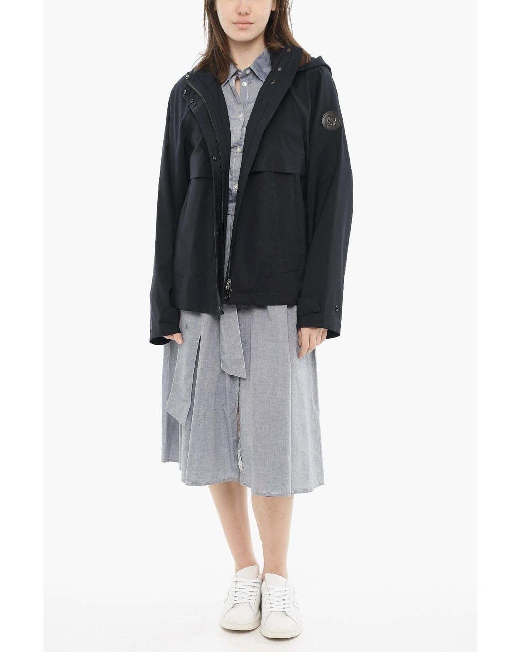 Woolrich Blue Concealed Closure Jacket