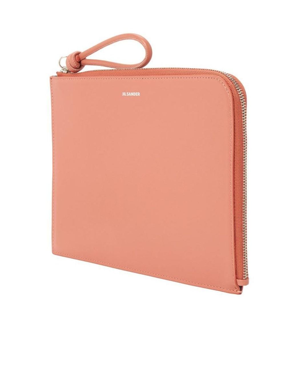 Jil Sander Pink Zipper Clutch