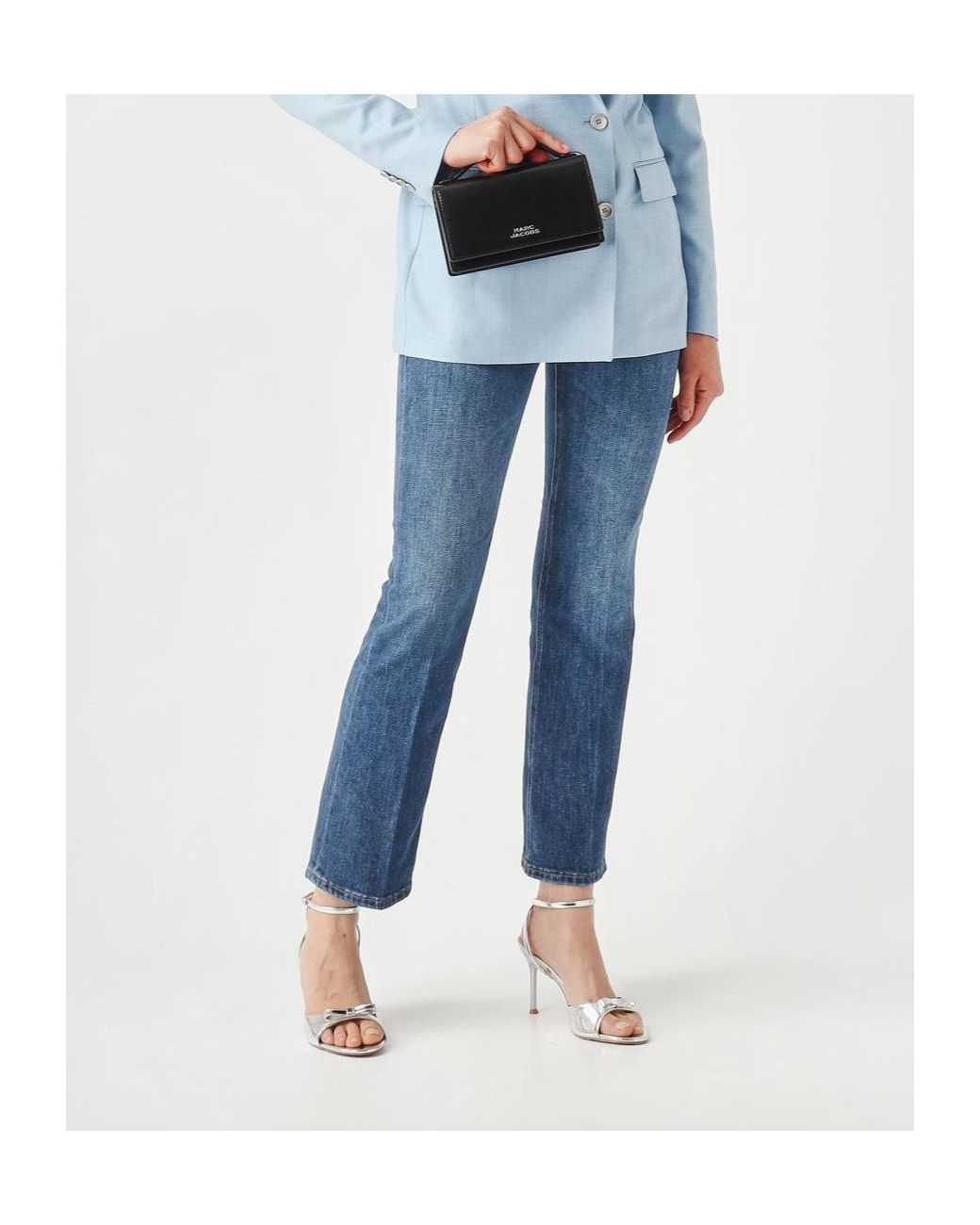 Pt Pantaloni Blue Pt Torino Mid-Rise Straight-Leg Jeans