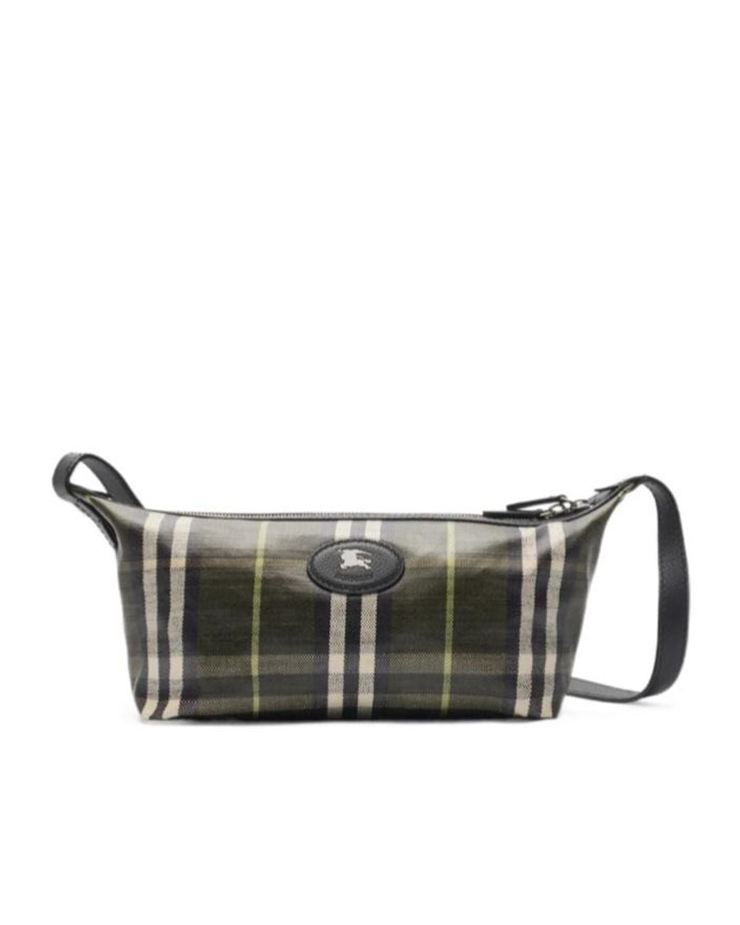 Burberry Gray Logo-Patch Shoulder Bag for men