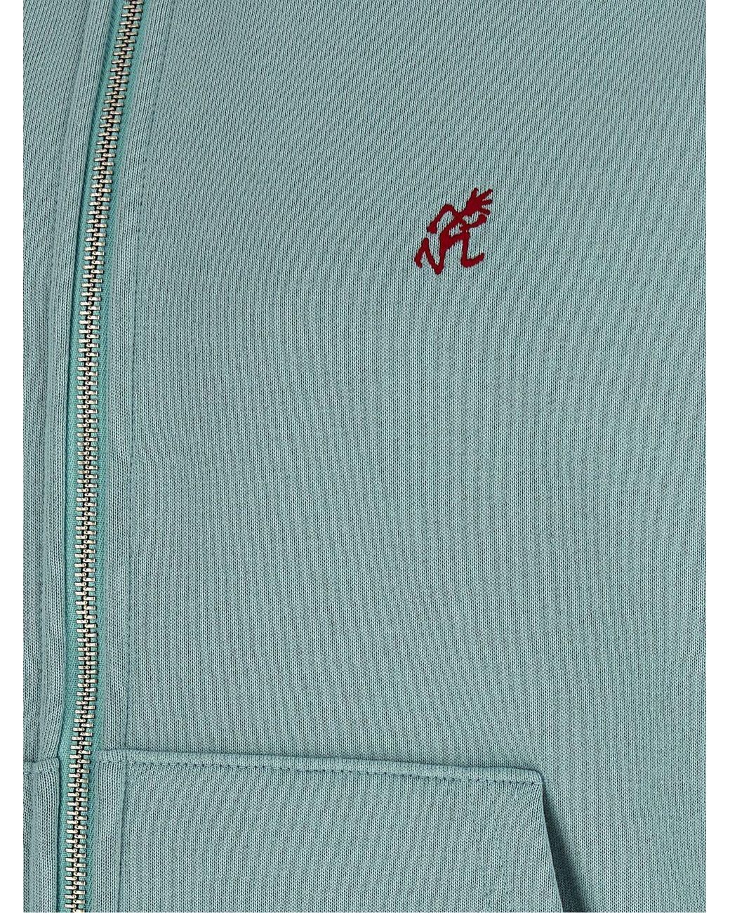 Gramicci Blue One Point Zip Hoodie for men