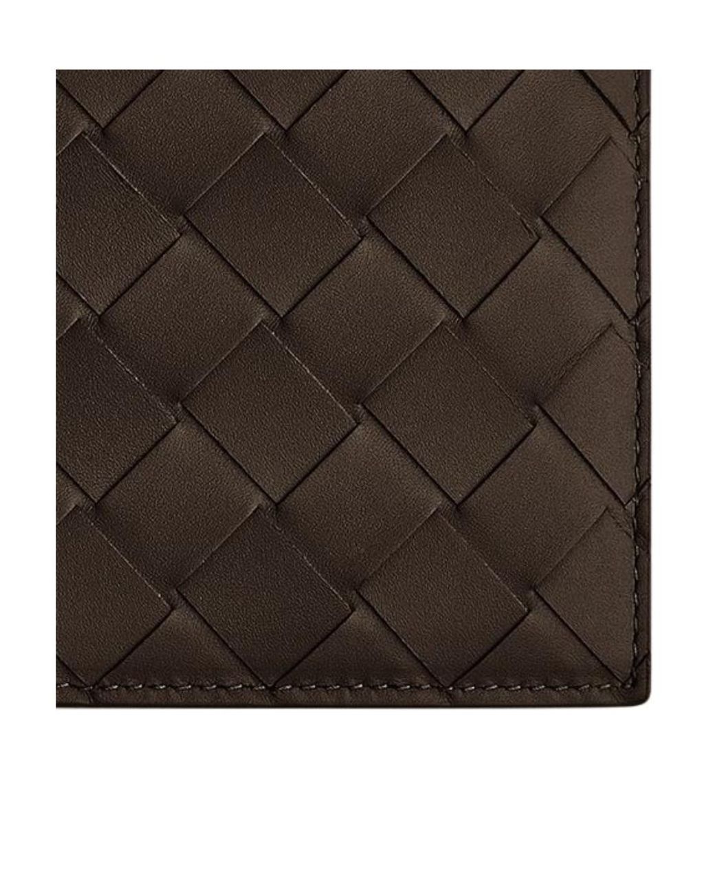 Bottega Veneta Black Woven Bi-Fold Wallet for men