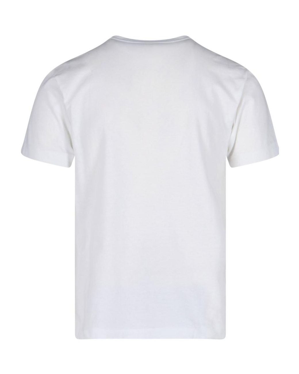 COMME DES GARÇONS PLAY White Heart-Print Cotton T-Shirt for men