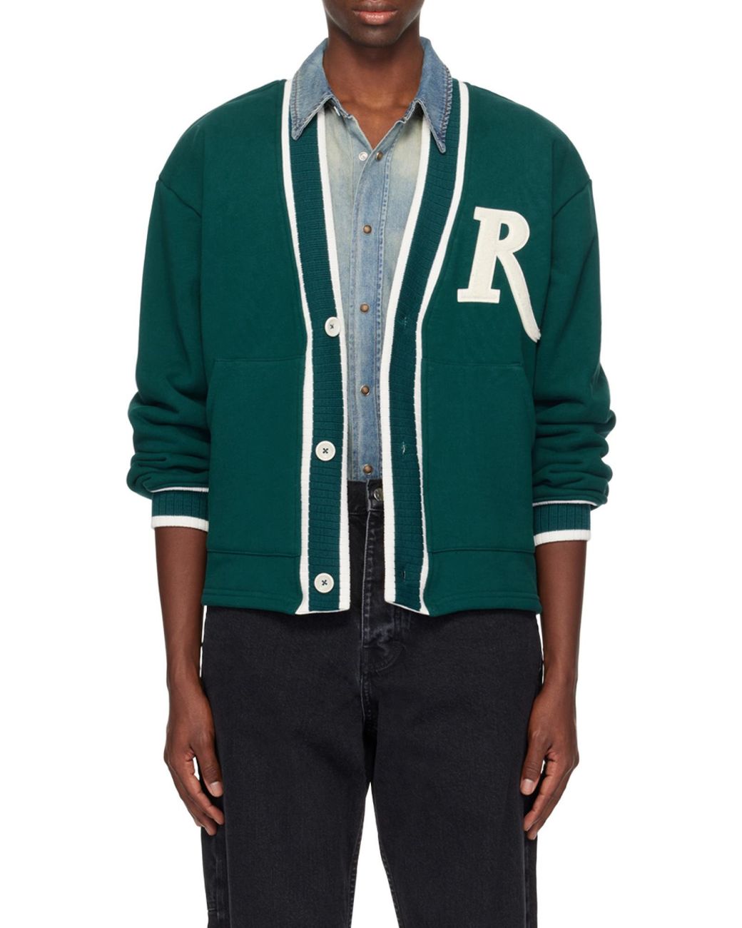 Rhude Blue Long-Sleeved Sweater for men