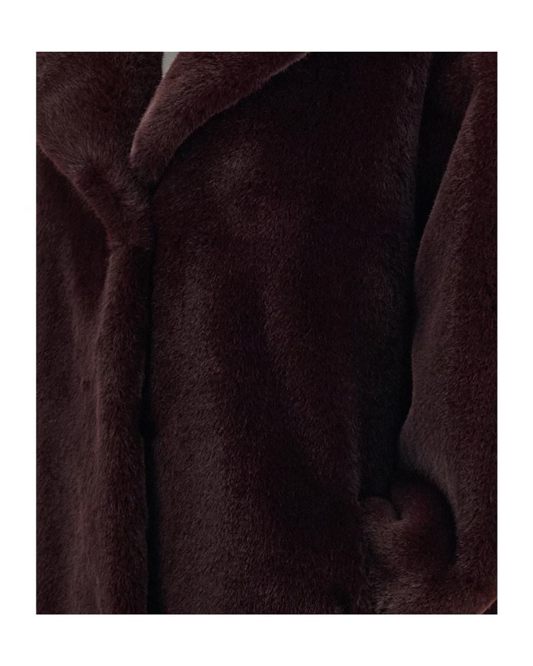 Stand Studio Red Camille Faux Fur Teddy Coat