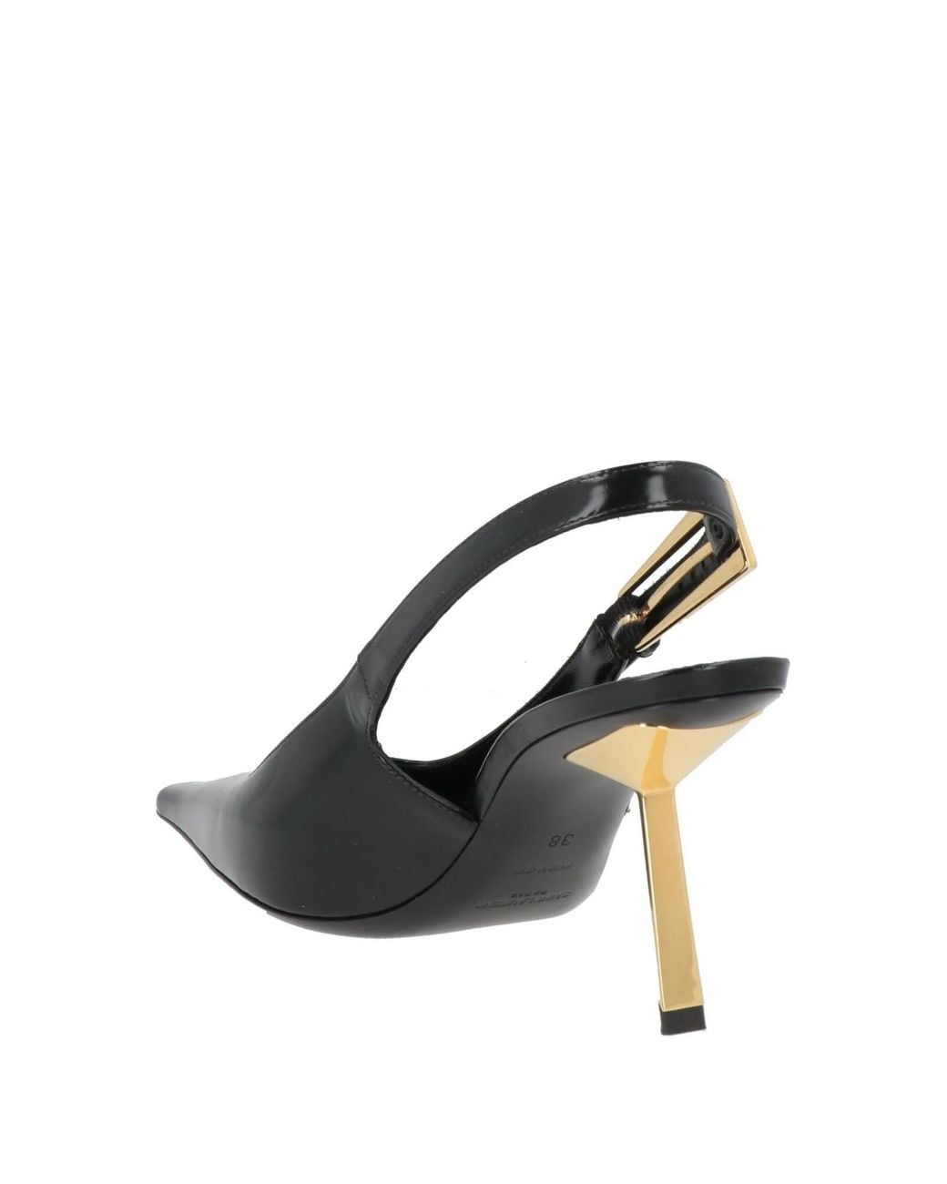 Saint Laurent Black Leather Stiletto Heels