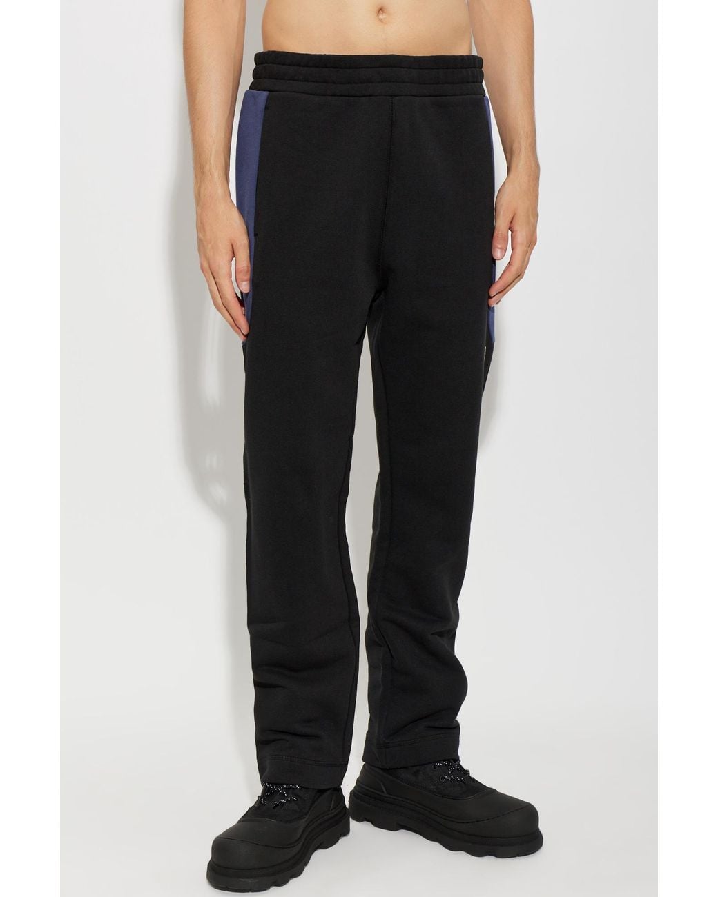 Moncler Black Logo Patch Sweatpants for men