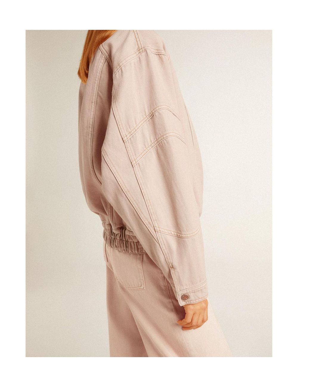 Golden Goose Deluxe Brand Natural Elasticated Waist Bomber Jacket