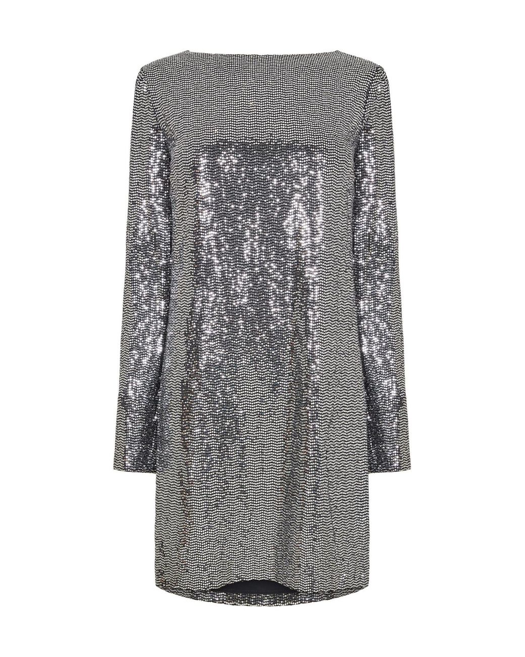 Gucci Gray Sequined Longsleeve Mini Dress