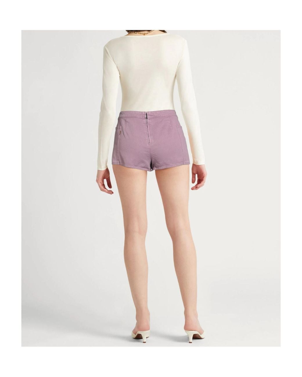 Max Mara Purple High Waist Shorts