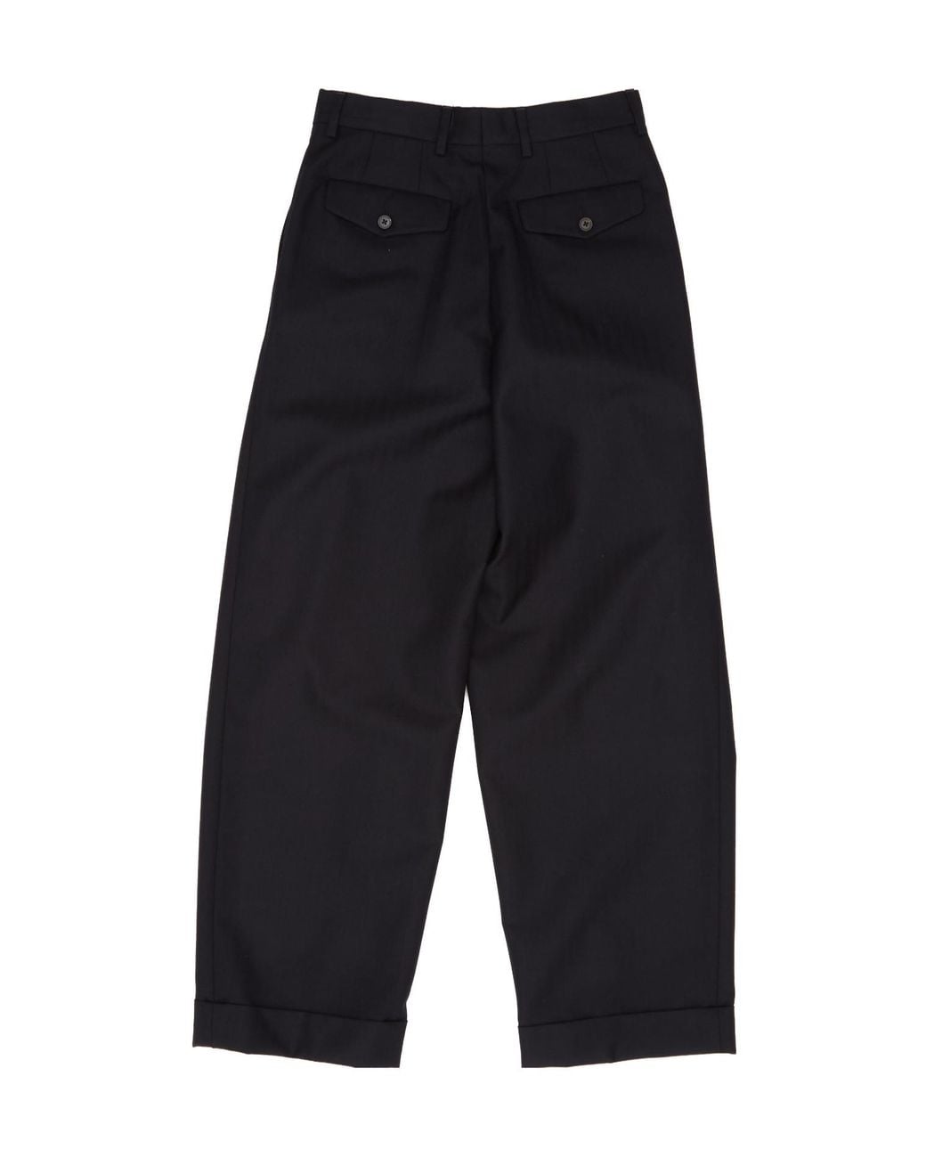 Dries Van Noten Blue Pleated Wide-Leg Pants