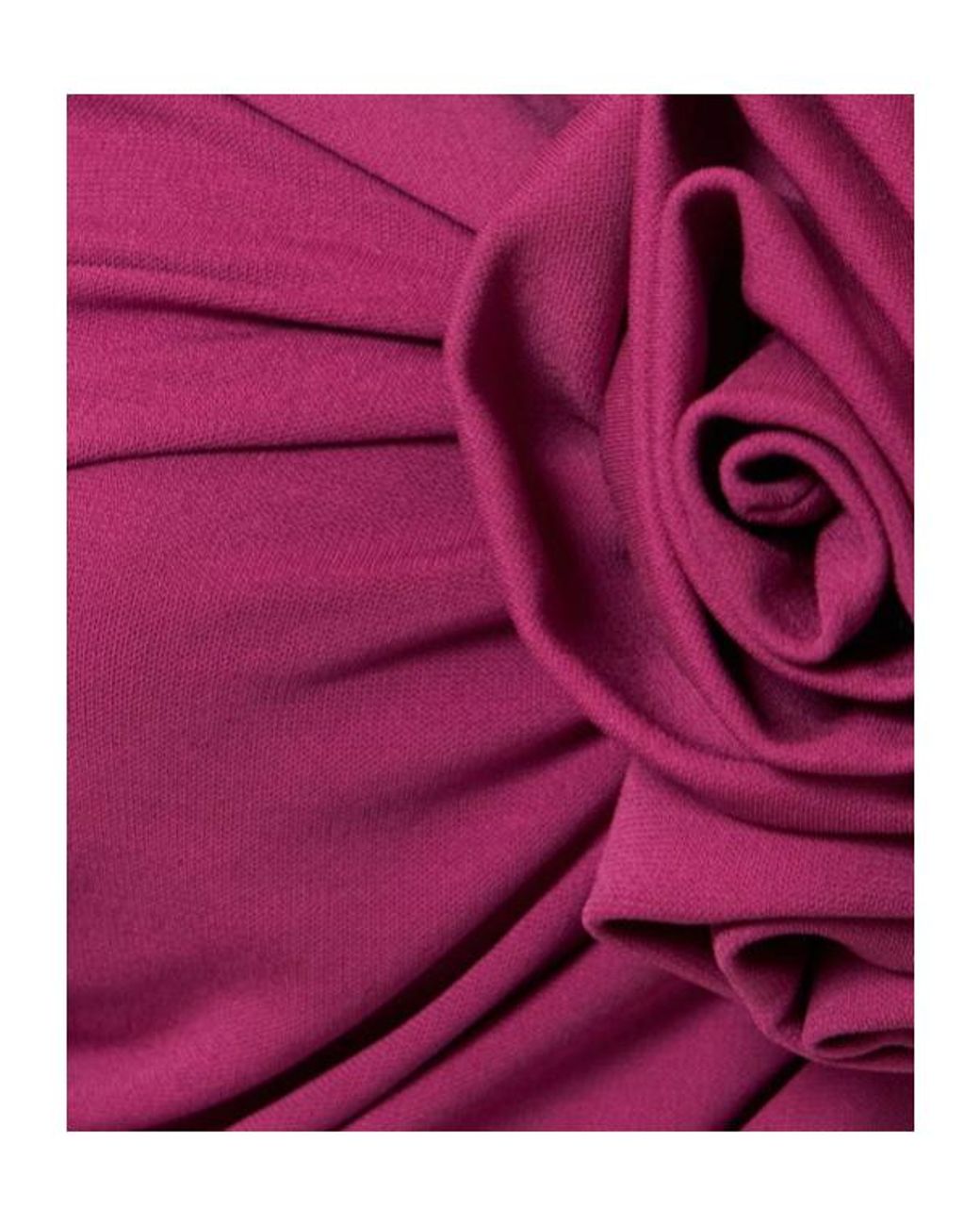 Magda Butrym Purple Draped Jersey Long Sleeve Top W/ Flowers