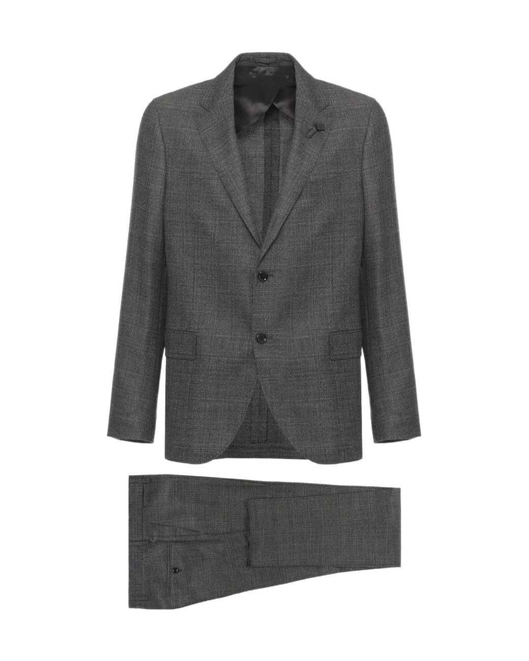 Lardini Gray Check Two-Piece Suit for men
