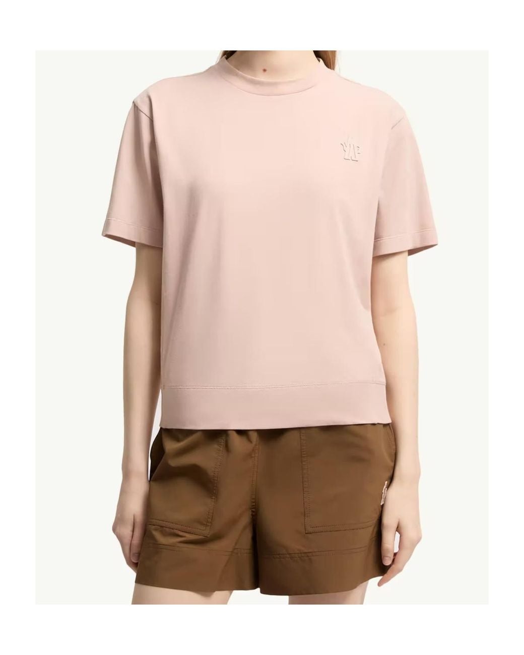 Moncler Pink Grenoble 3 Packs Logo Patch Crewneck T-Shirt