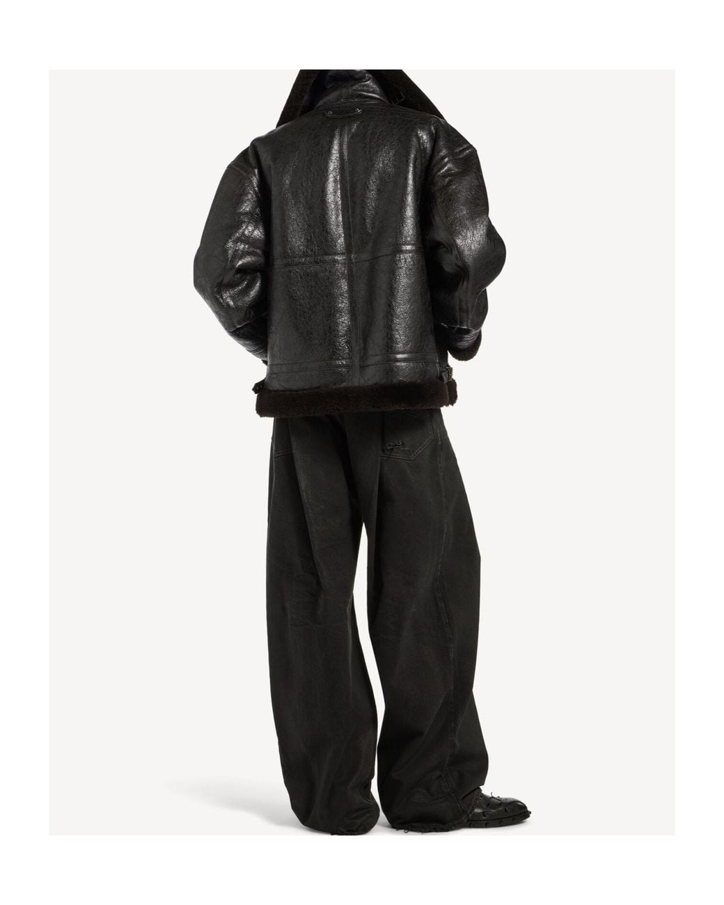 Balenciaga Black High Collar Jacket for men