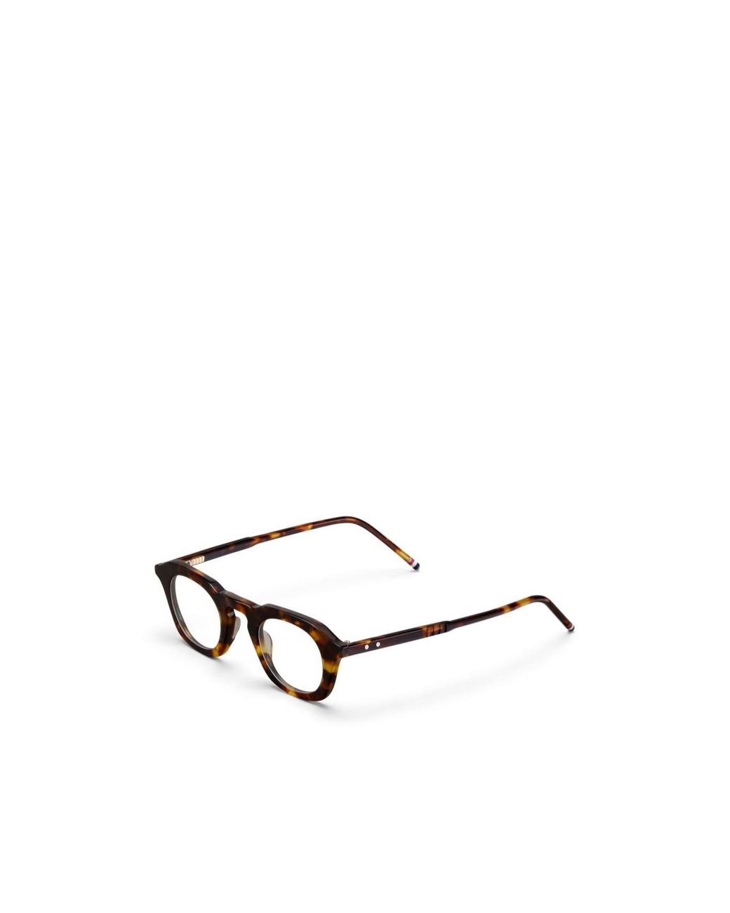 Thom Browne Brown Tortoiseshell Square-Frame Glasses for men