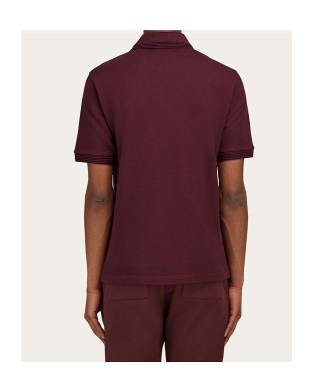 Ferragamo Red Short-Sleeved Polo Shirt for men