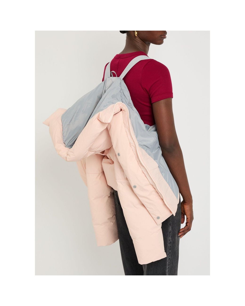 Canada Goose Pink Short Hooded Down Jacket