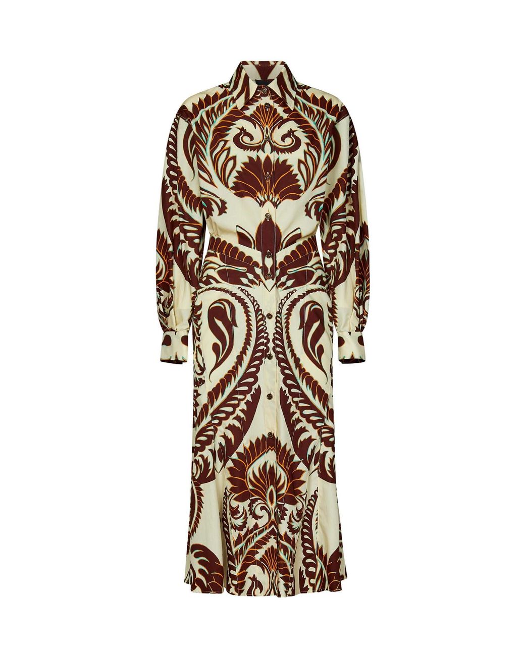 Etro Natural Graphic-Print Cotton Shirtdress