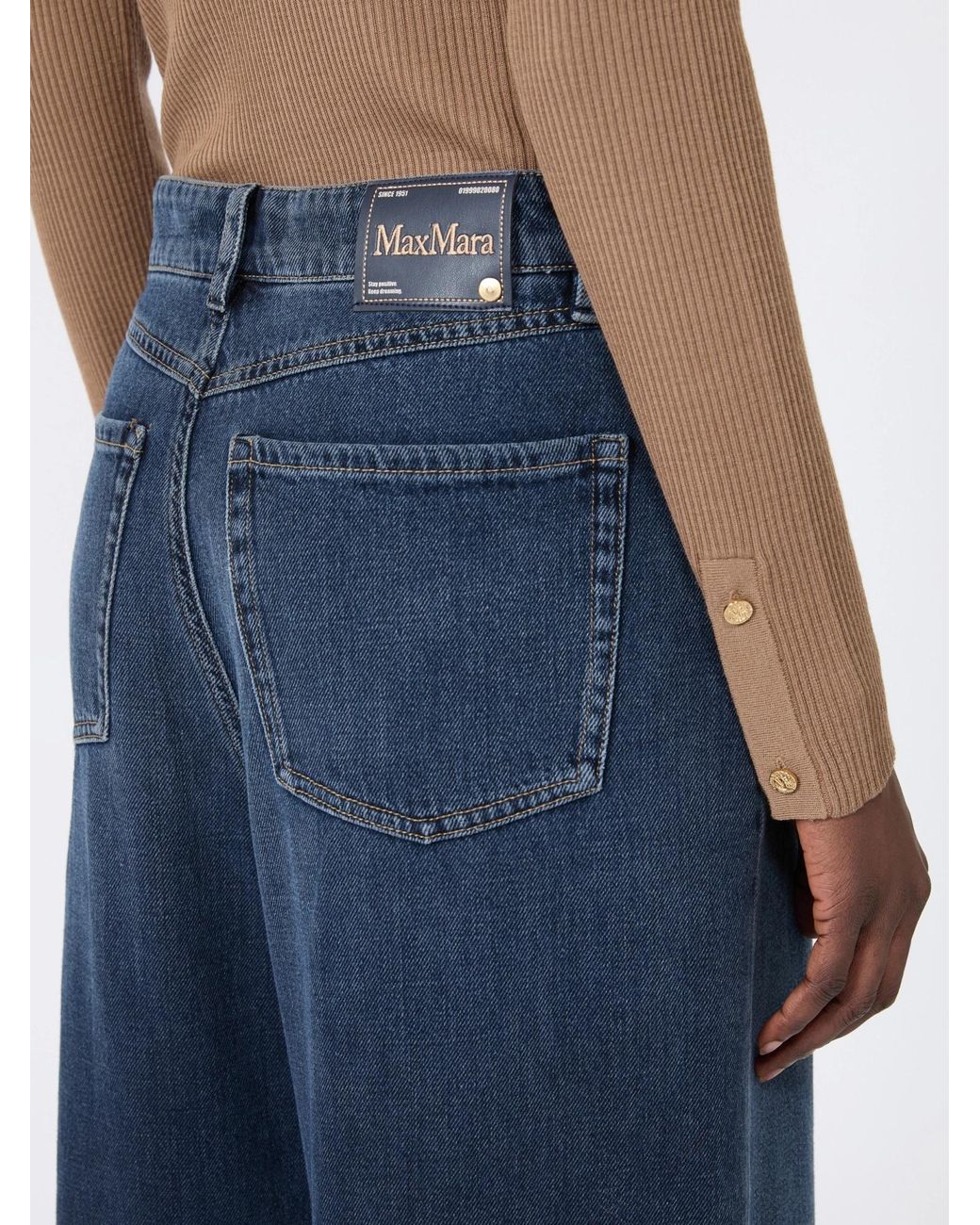 Max Mara Blue S Smmelia Wide-Leg Jeans