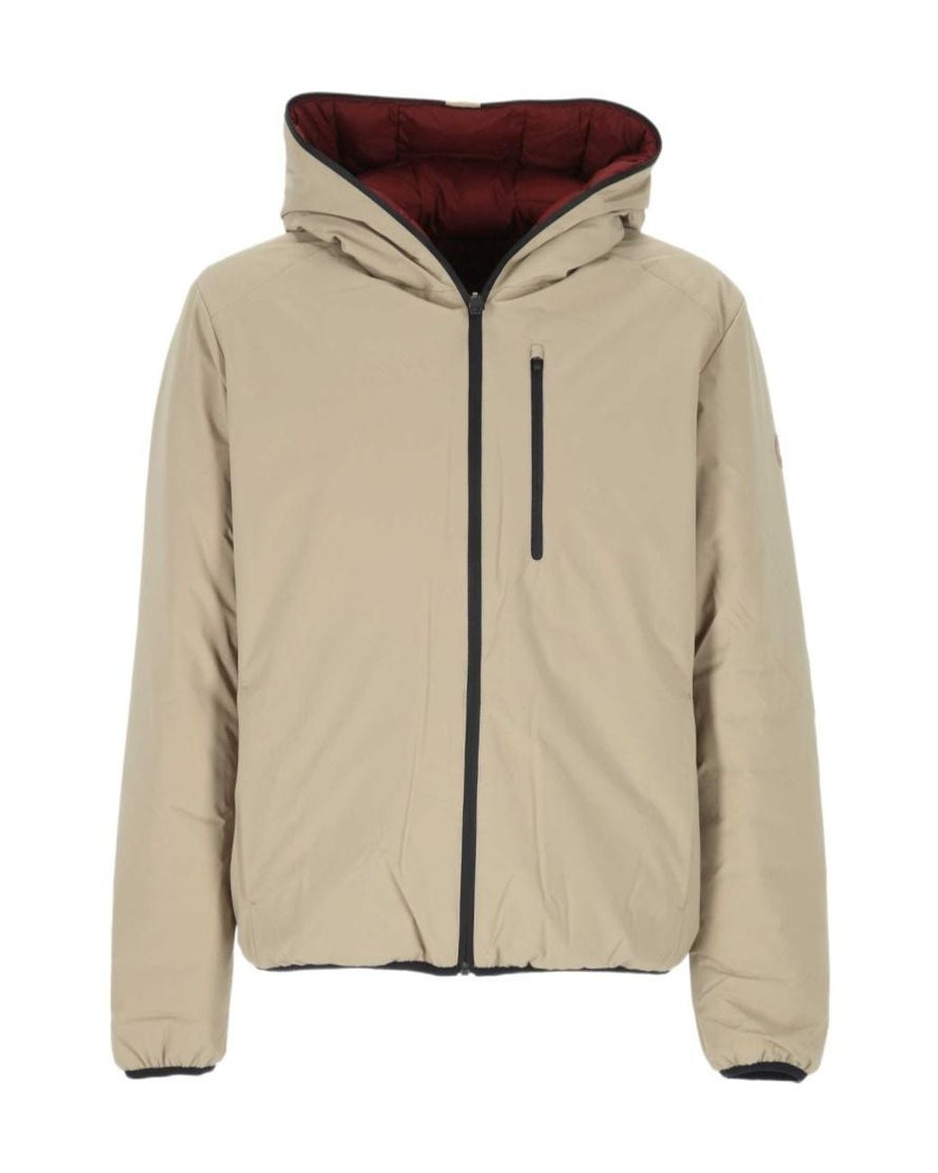 Save The Duck Natural Long-Sleeved Hooded Padded Jacket for men