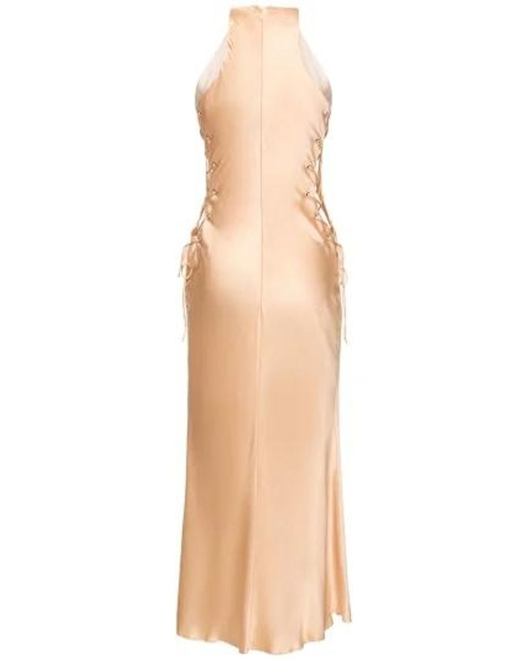 Alessandra Rich Multicolor Lace-Up Detail Dress