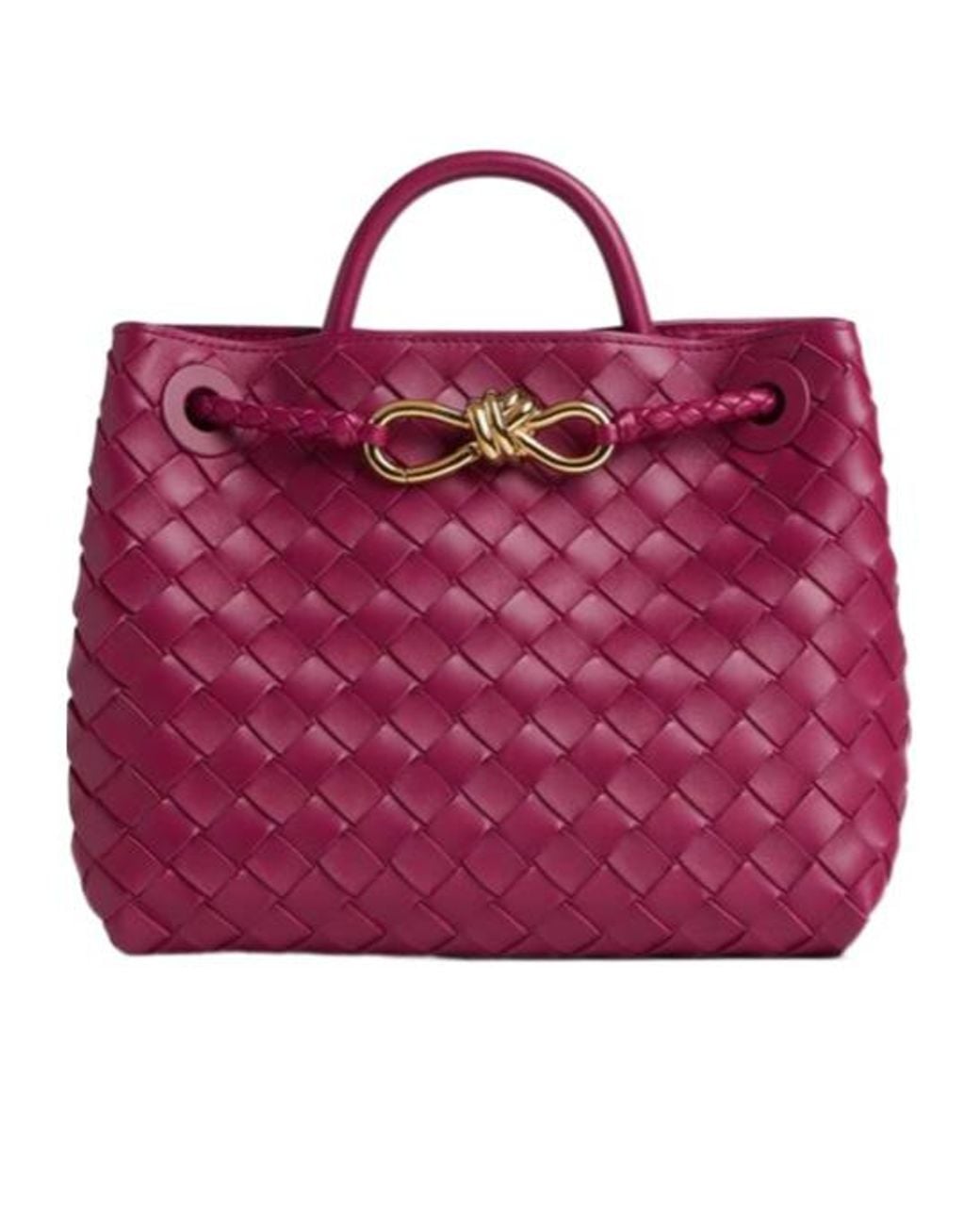 Bottega Veneta Pink Andiamo Small Tote Bag