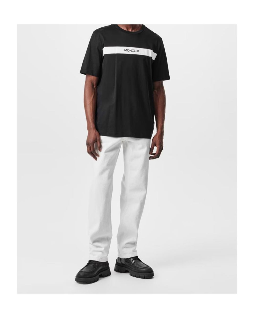 Moncler Black Logo Short-Sleeved T-Shirt for men