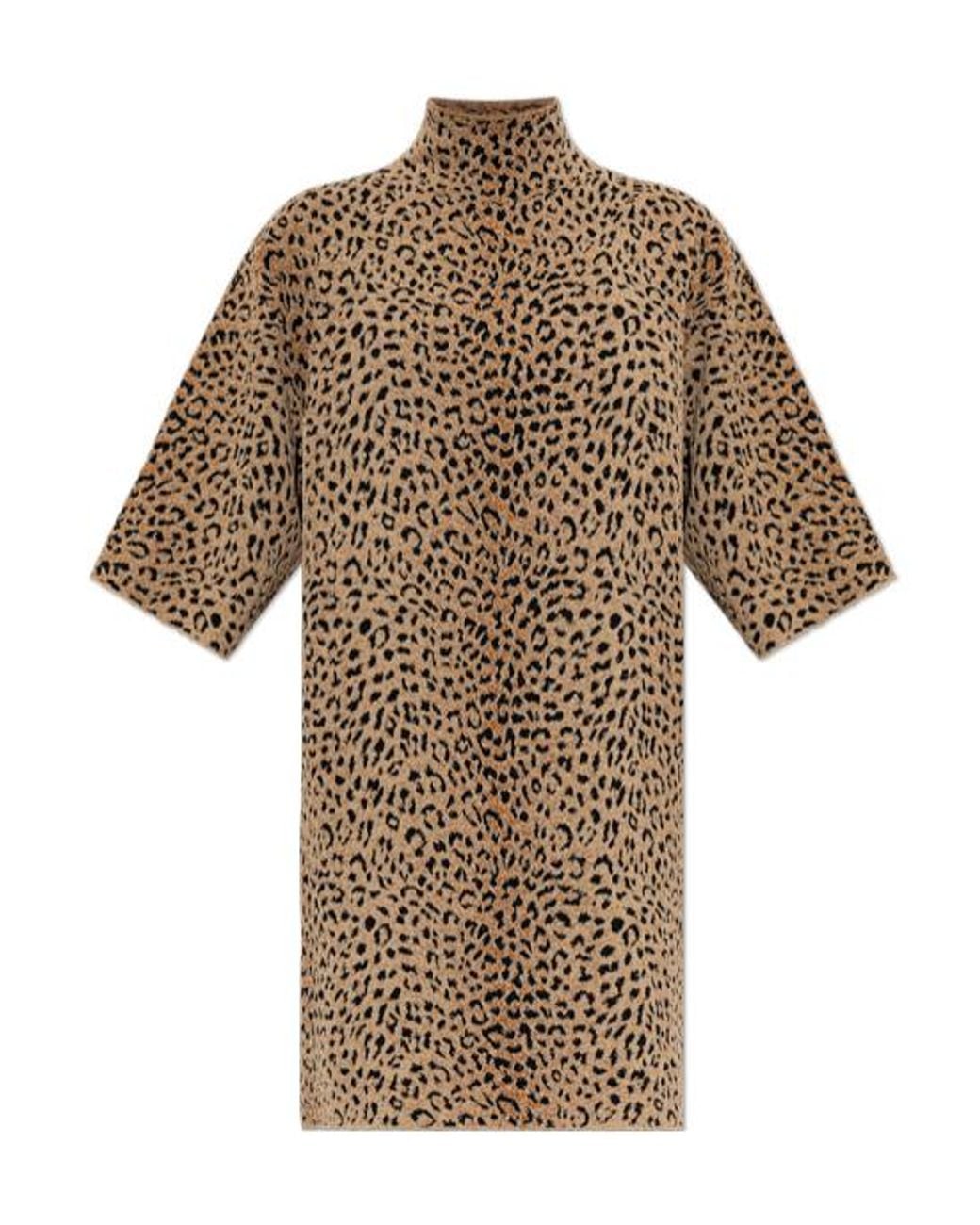 Givenchy Brown Leopard Jacquard Mini Dress