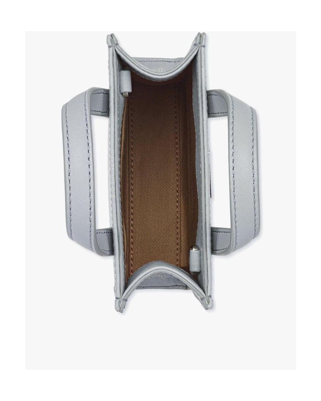 MCM Gray Aren Visetos Shoulder Bag
