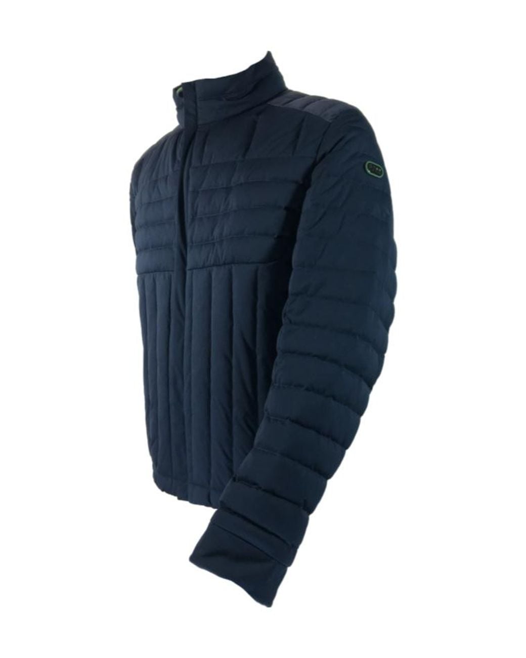 Boss Blue Quilted Stand-Collar Down Jacket for men