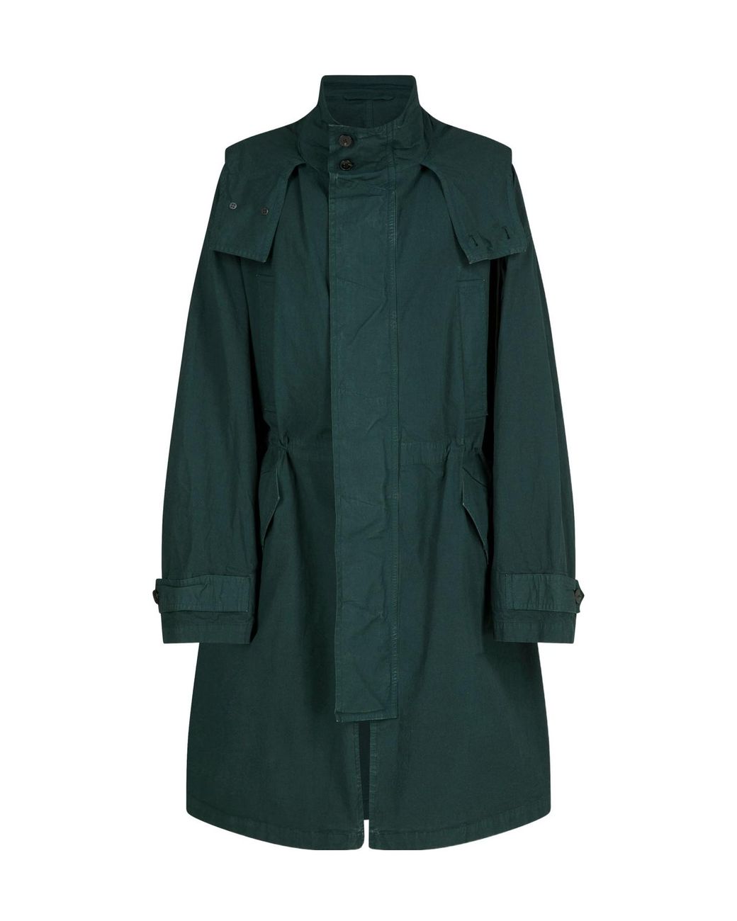 Dries Van Noten Green Long-Sleeve Casual Jacket With A Stand-Up Collar for men