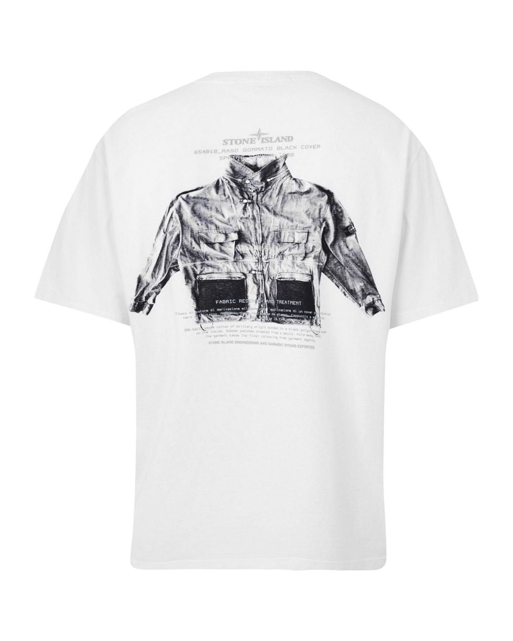 Stone Island White Crewneck Shortsleeve Tee for men
