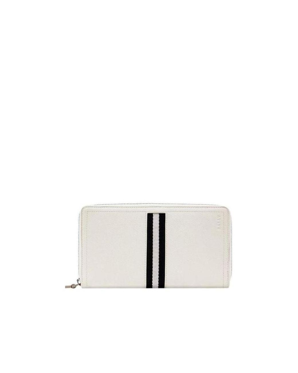 Bally White Stripe Detail Wallet