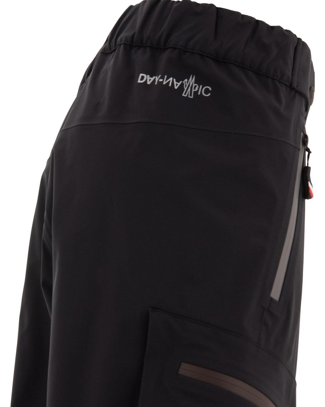 Moncler Black Grenoble Zip Detailed Straight Leg Trousers