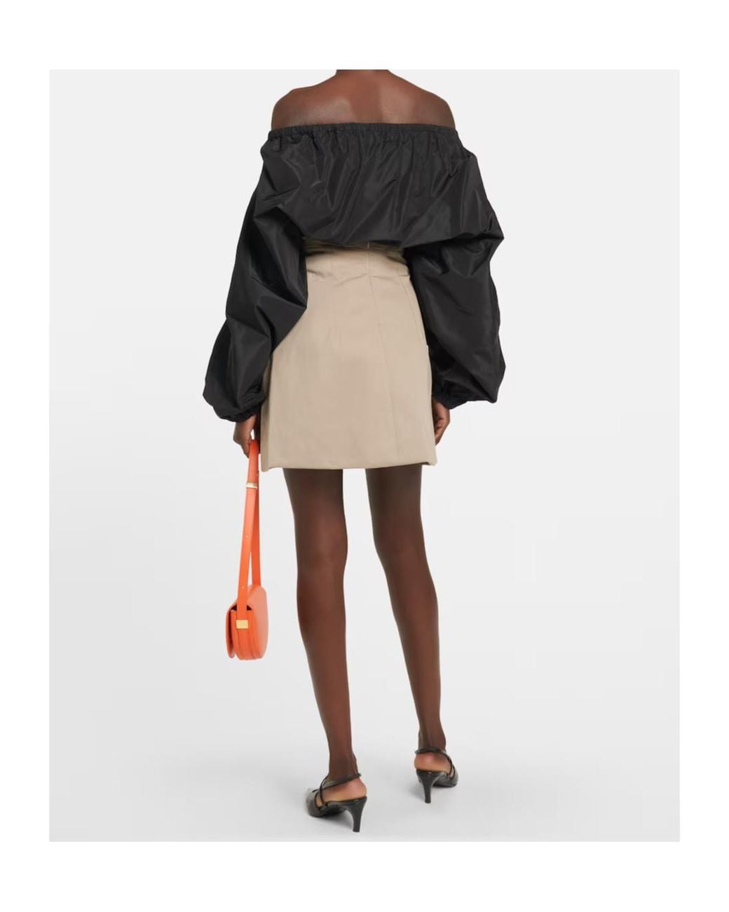 Patou Natural A-Line Mini Skirt