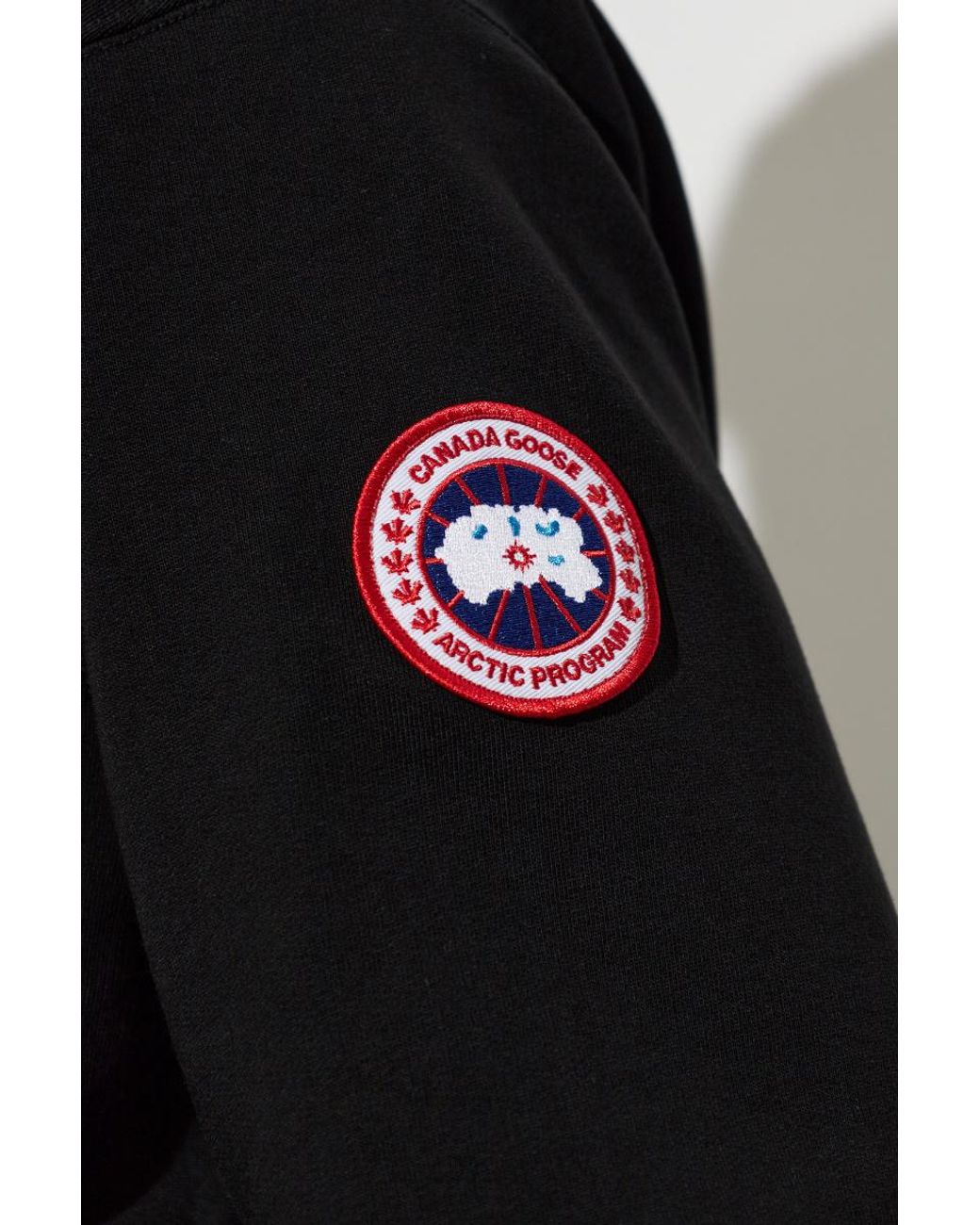 Canada Goose Black Loon Logo-Patch Sweatshirt for men